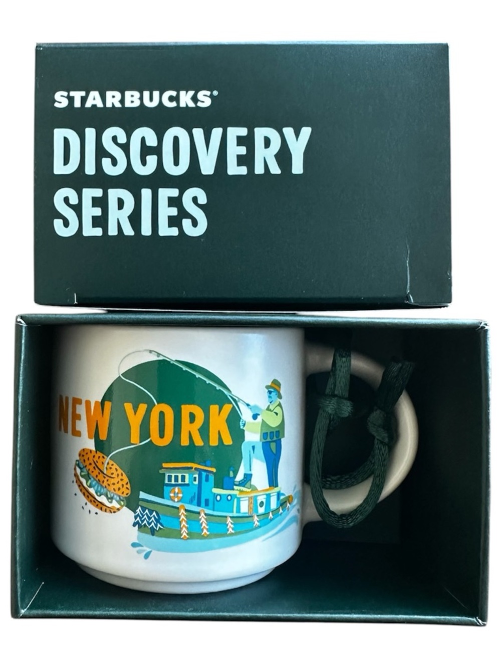 Starbucks New York State Mini Ceramic Ornament Mug Discovery Series 2oz